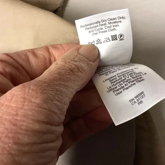 DKNY skirt womens SZ 4 Mini khaki safari neutral unquie fun zipper details - Picture 10 of 10